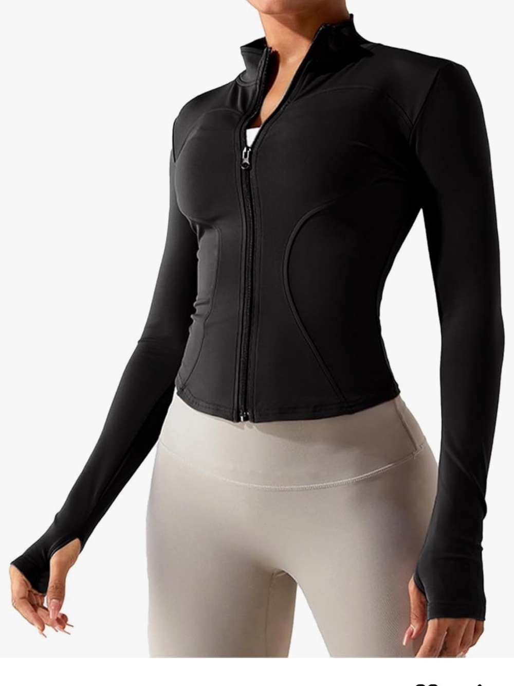 Black Yoga Workout Jacket